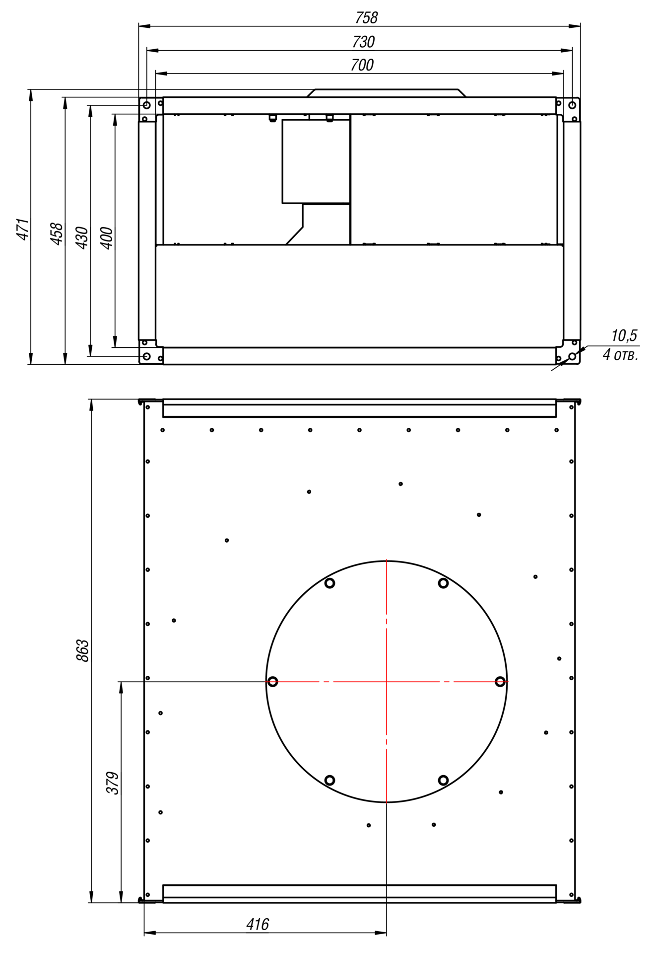 чертеж ВКП-Ш 70-40-4D